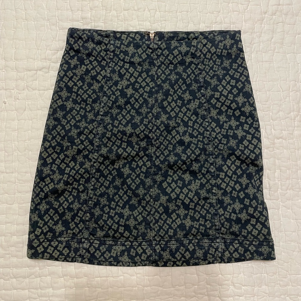 Free People Modern Femme Mini Skirt - Diamond Pattern NWOT